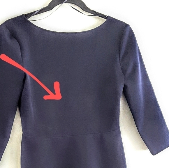 2/$35 Zara Woman Mini Dress With Open Back/ Straps. Size M Dark Navy Blue. - Picture 6 of 7